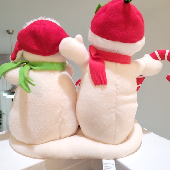 2008 Hallmark Jingle Pals Snowman Duo Seasons Treating Animated Musical Plush - Picture 3 of 4